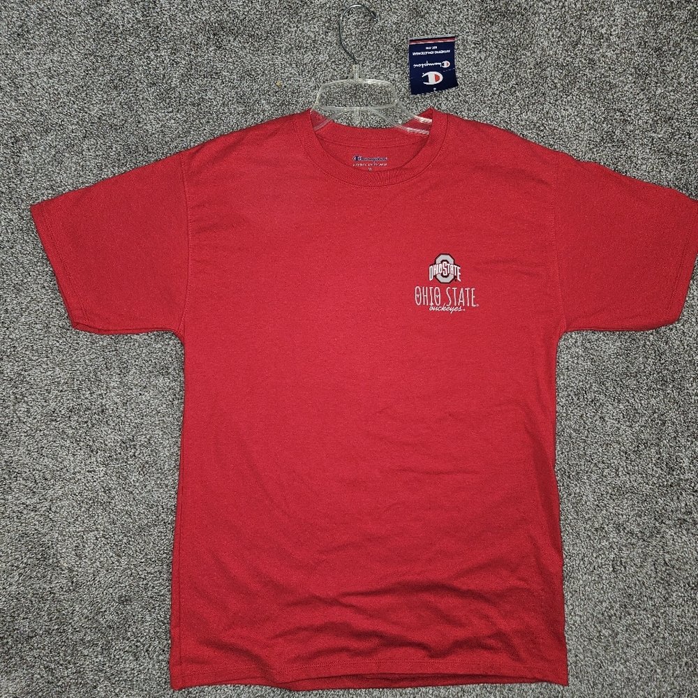 Champion Red Crew Neck Short Sleeve Tee